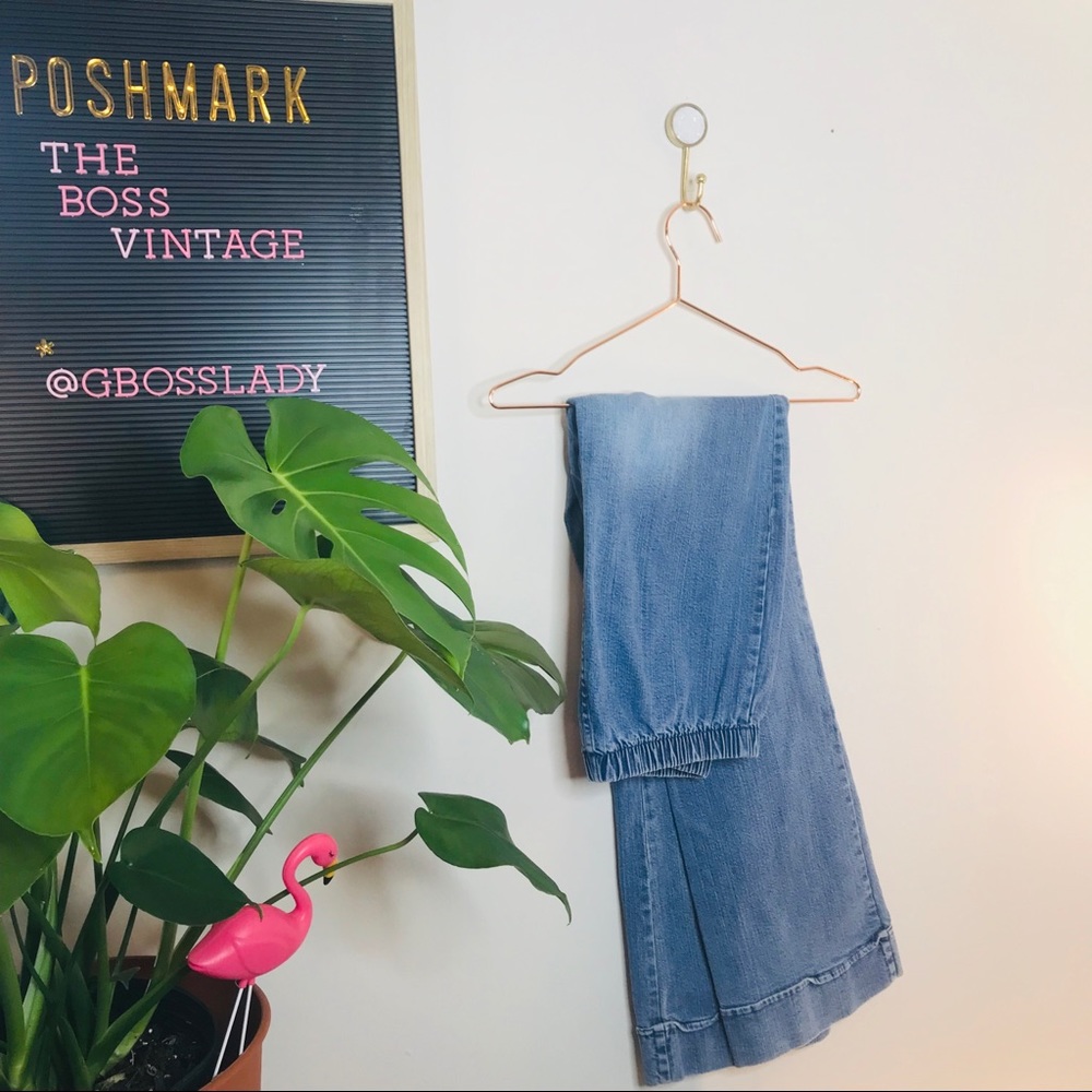 Vtg High Waisted Funky Boot Cut Seem Jeans - Picture 6 of 7